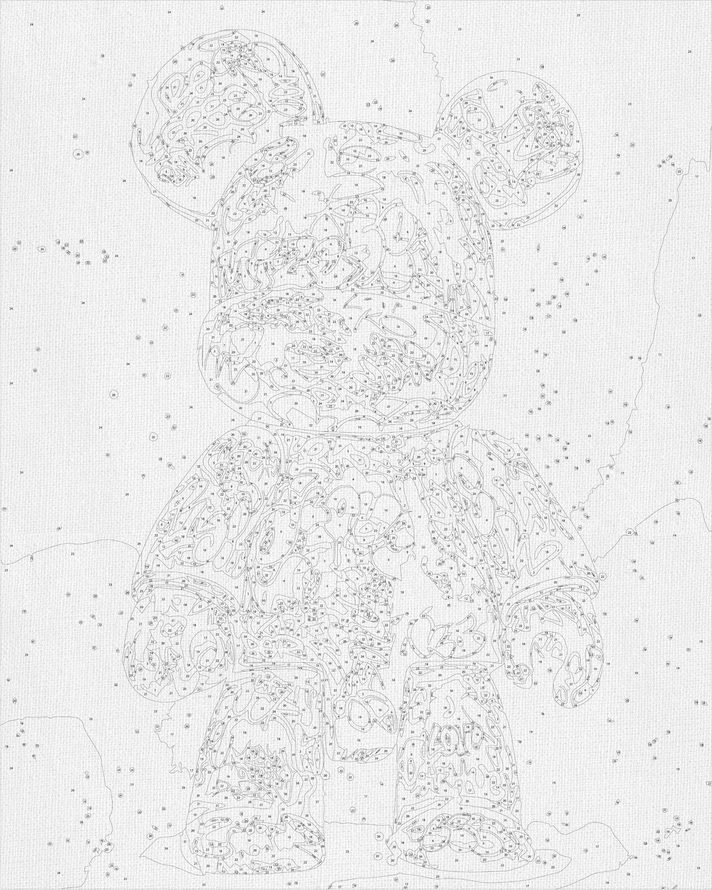 Maľovanie podľa čísel – Bearbrick 40*50 cm LW 32320