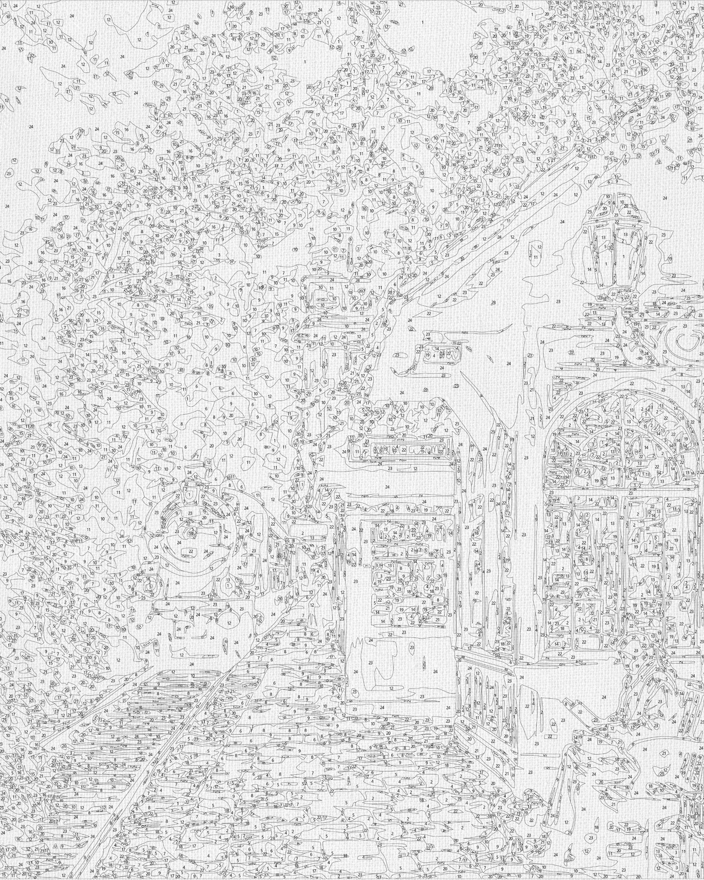 Maľovanie podľa čísel – V očakávaní vlaku. 40*50 cm LW 3494