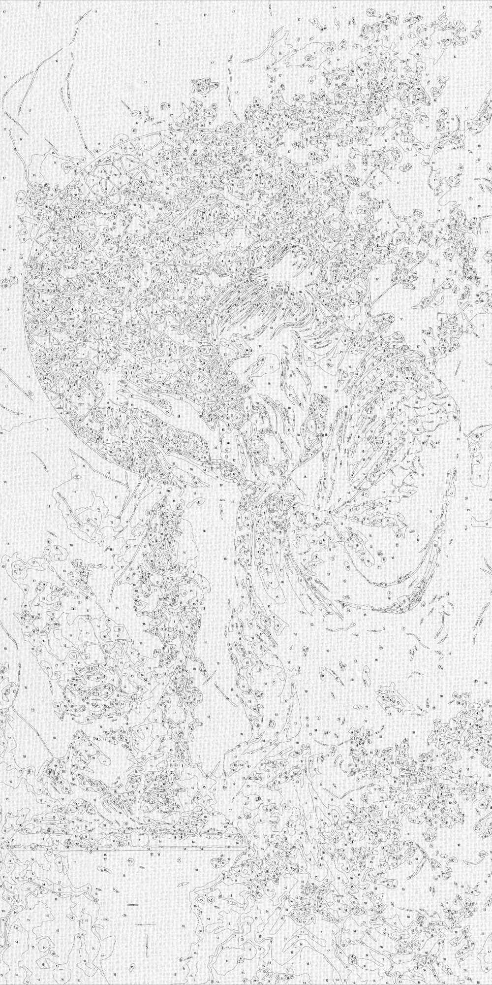 Maľovanie podľa čísel Ticho veľkého majstra s metalickými farbami 40×80 cm LW 5126