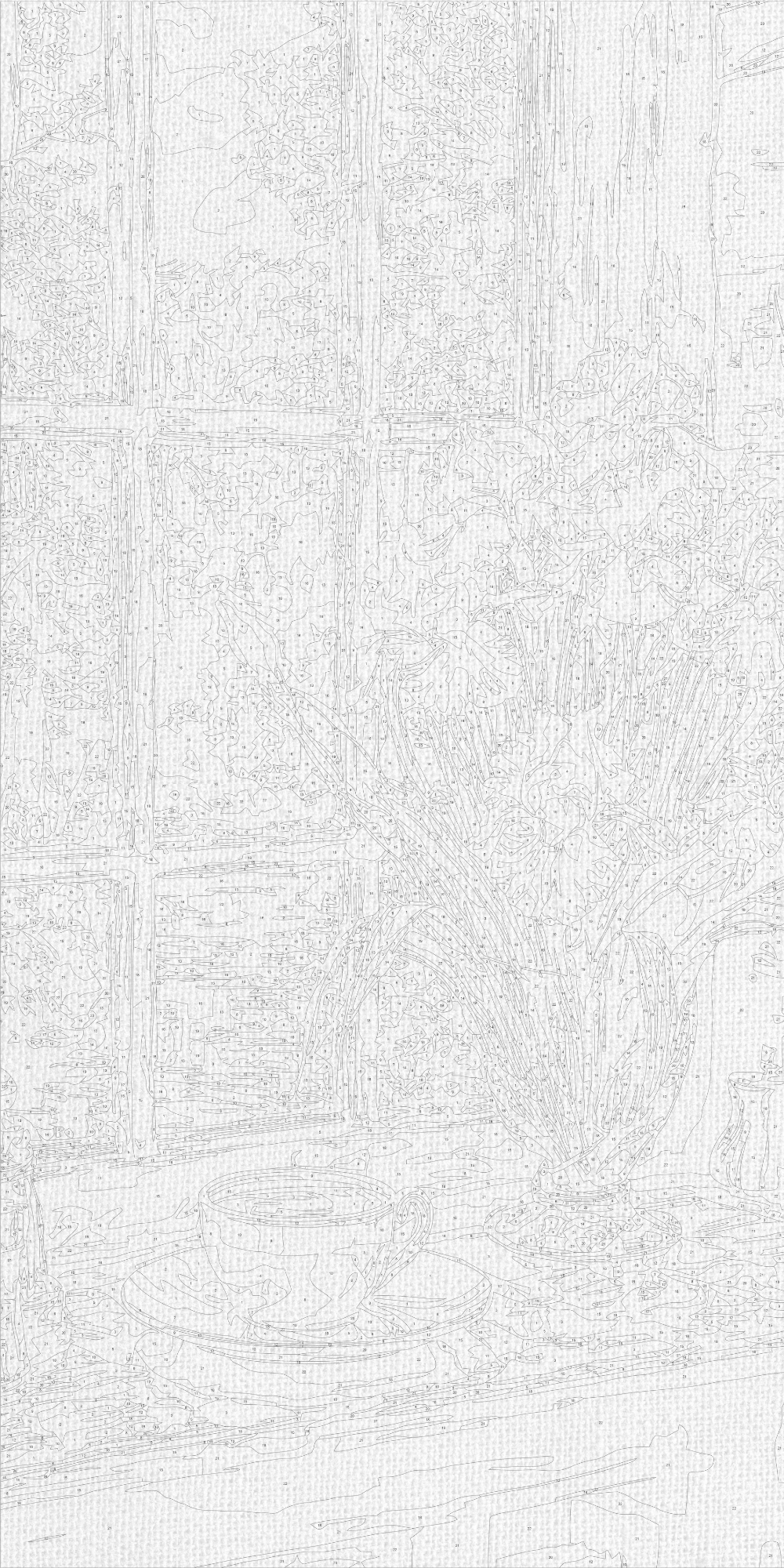 Maľovanie podľa čísel Zátišie. Kávová harmónia 40×80 cm LW 5155