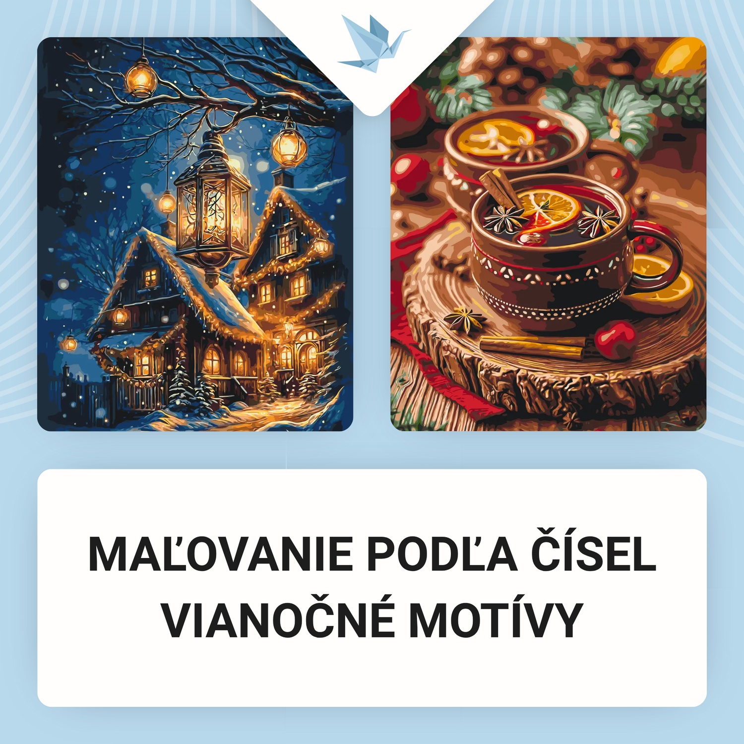 Maľovanie podľa čísel, vianočné motívy