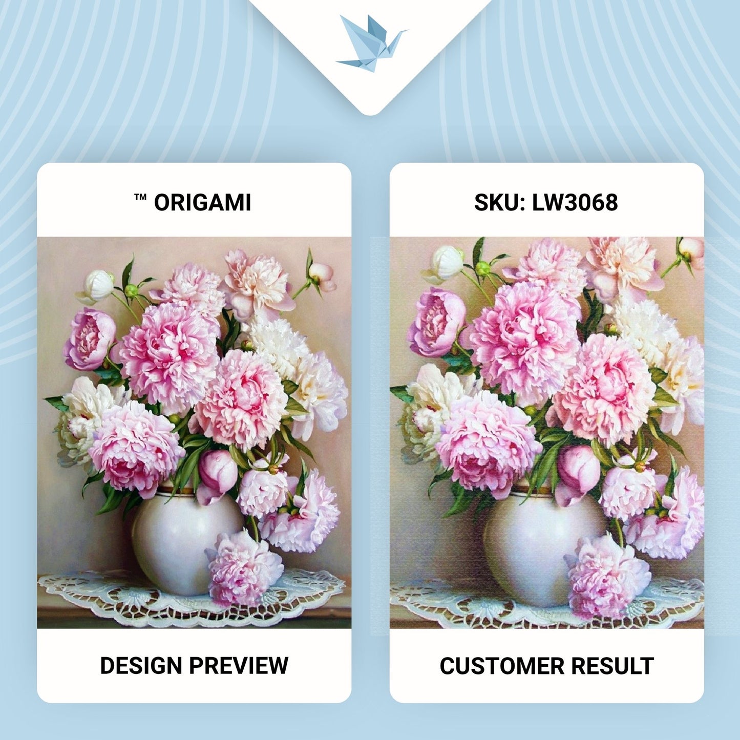 Maľovanie podľa čísel – Pivónie vo váze 40*50 cm LW 3068