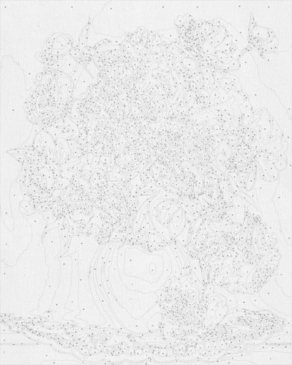 Maľovanie podľa čísel – Pivónie vo váze 40*50 cm LW 3068