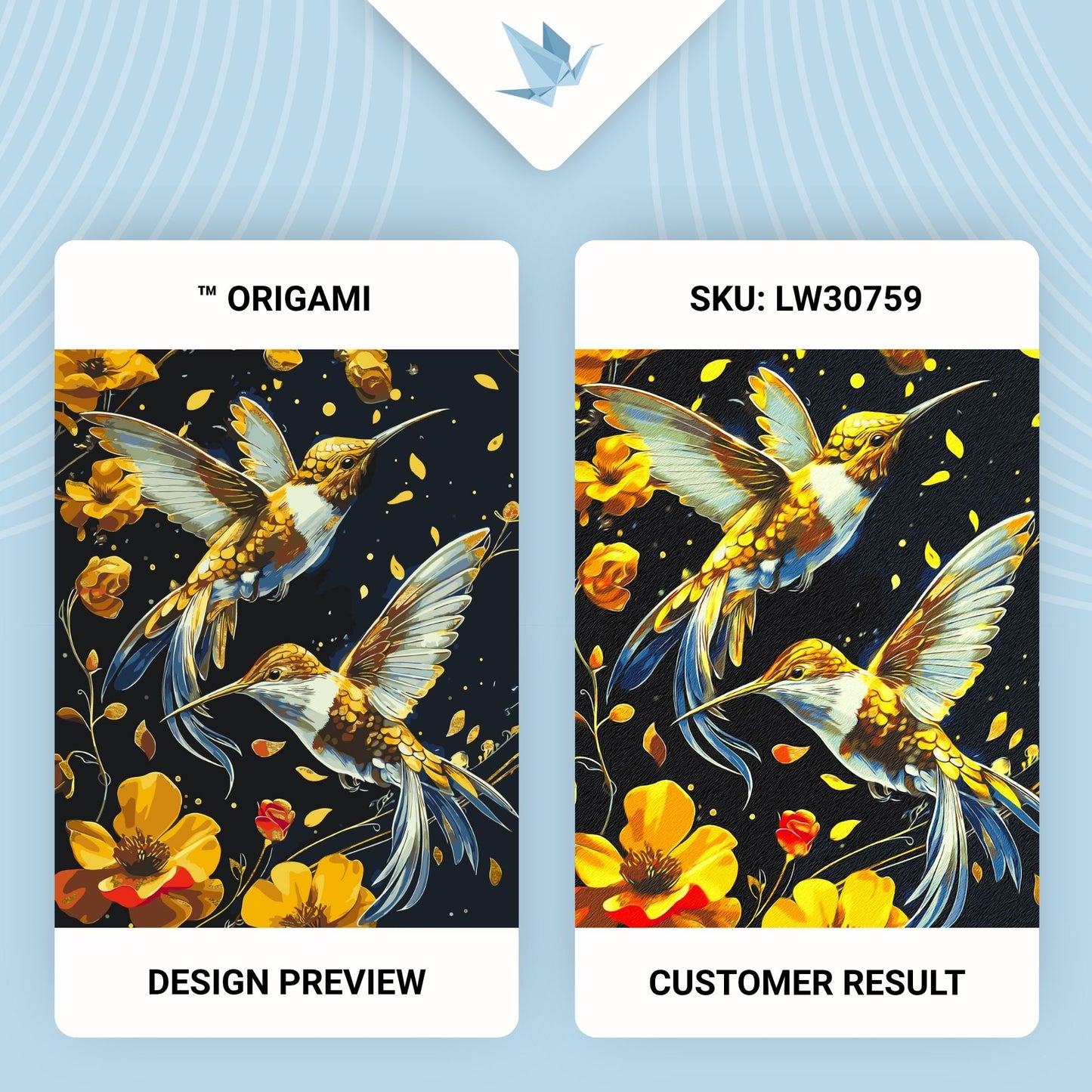 Maľovanie podľa čísel Tanec vtákov s metalickými farbami 40*50 cm LW 30759