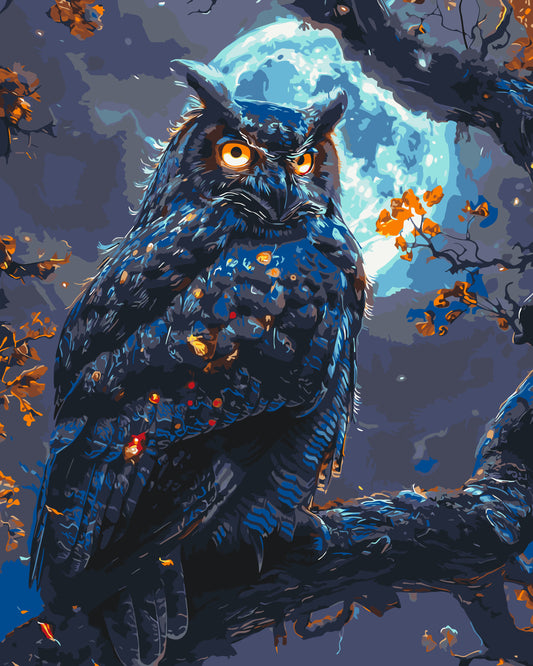 Maľovanie podľa čísel – Múdra sova 40*50 cm LW 30830