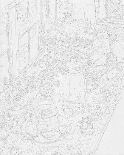 Maľovanie podľa čísel vianočný – Vianočný zátišie 40*50 cm LW 3097