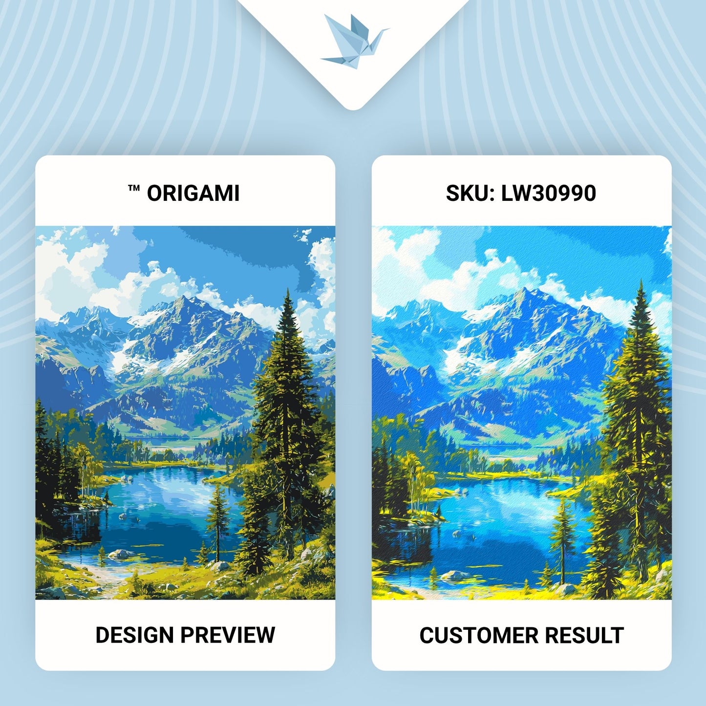 Maľovanie podľa čísel krajinka – Horský pokoj 40*50 cm LW 30990