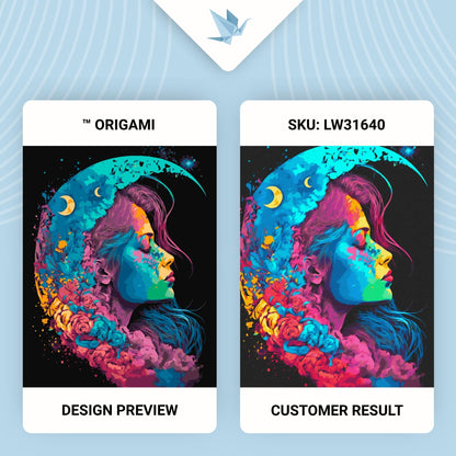 Maľovanie podľa čísel – Portrét mesačného dievčaťa. Abstrakcia 40*50 cm LW 31640