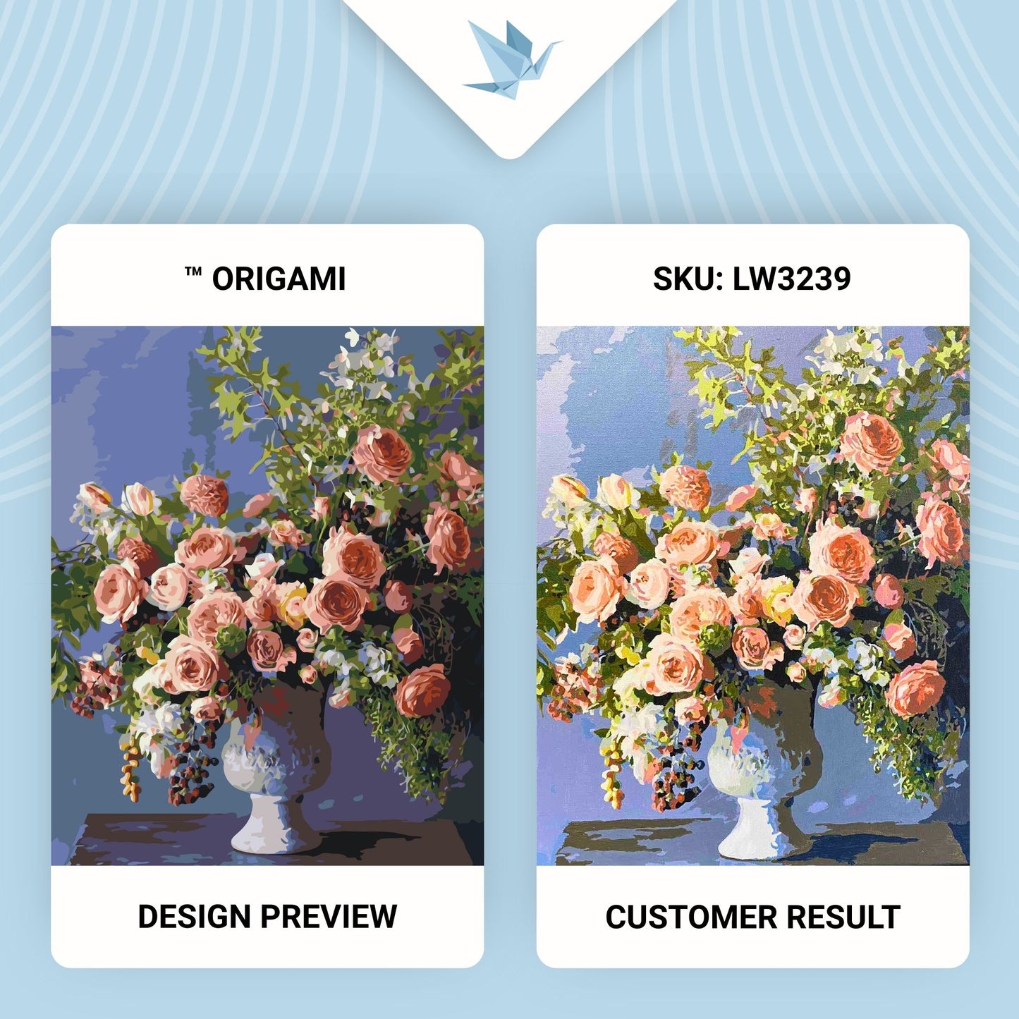 Maľovanie podľa čísel – Kytica pivónií vo váze 40*50 cm LW 3239