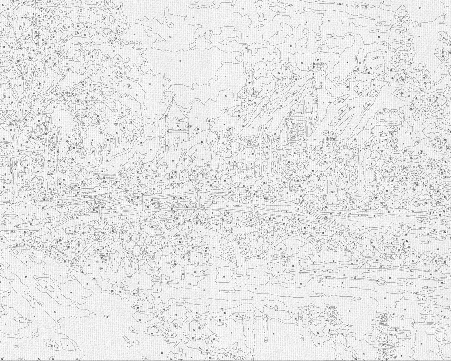 Maľovanie podľa čísel Vianočná zimná krajina 40*50 cm LW 3254