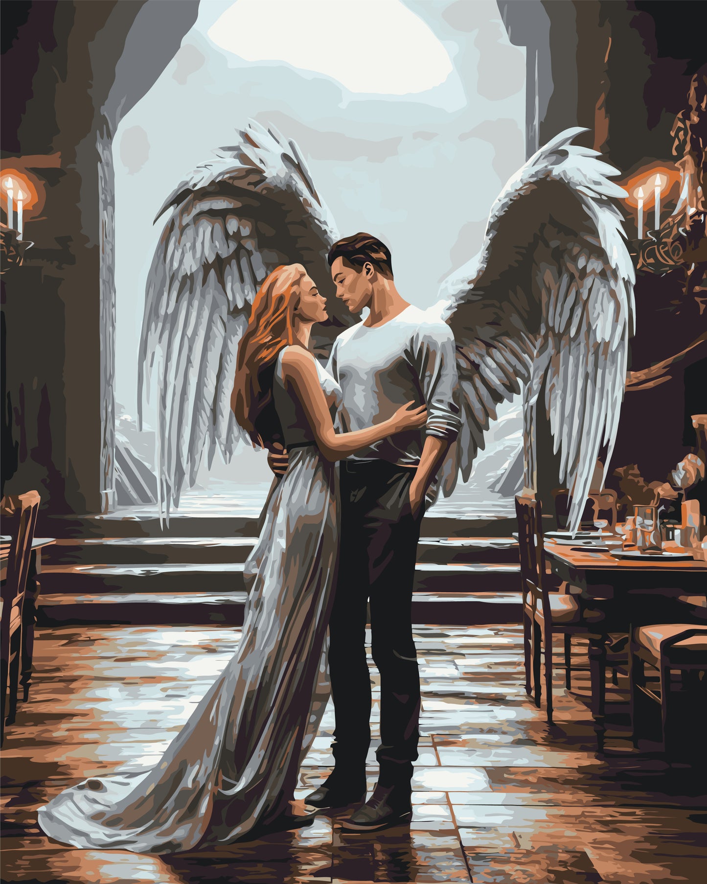 Maľovanie podľa čísel – Ľudia. Anjelská láska 40*50 cm LW 32790