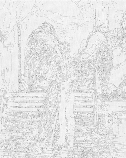 Maľovanie podľa čísel – Ľudia. Anjelská láska 40*50 cm LW 32790