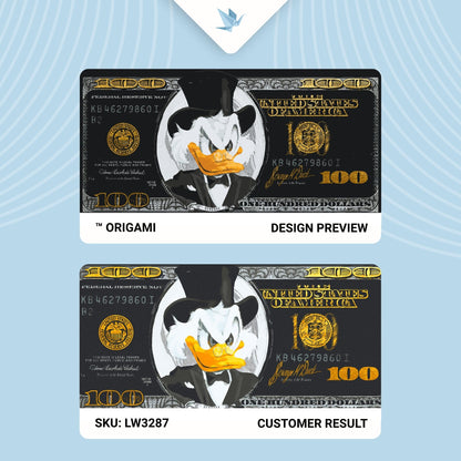 Maľovanie podľa čísel Strýko Držgroš. Čierny dolár. S metalickými farbami (zlaté) 40×80 cm LW 3287