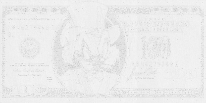 Maľovanie podľa čísel Strýko Držgroš. Čierny dolár. S metalickými farbami (zlaté) 40×80 cm LW 3287