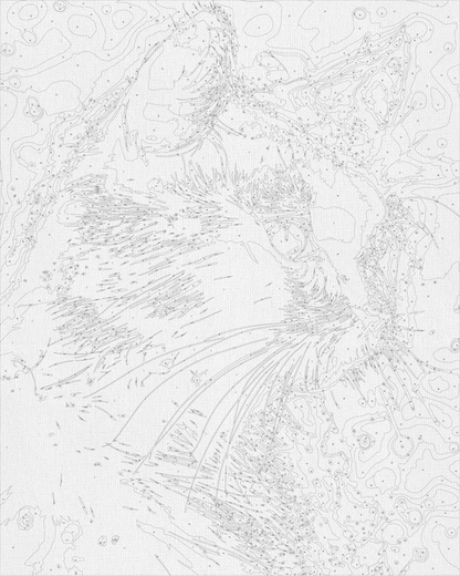 Maľovanie podľa čísel Čierna mačka. Zvieratá. S metalickými farbami 40*50 cm LW 3301