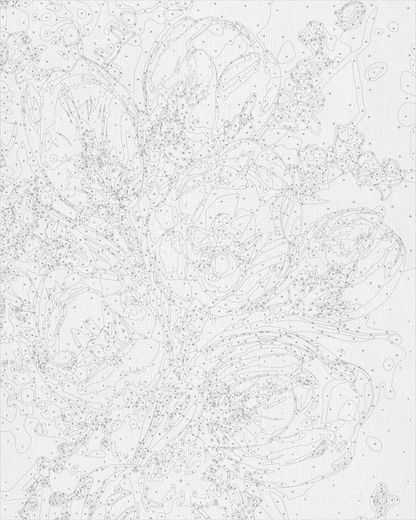 Maľovanie podľa čísel Kvety. Jemné tulipány s metalickými farbami (zlato) 40*50 cm LW 3304