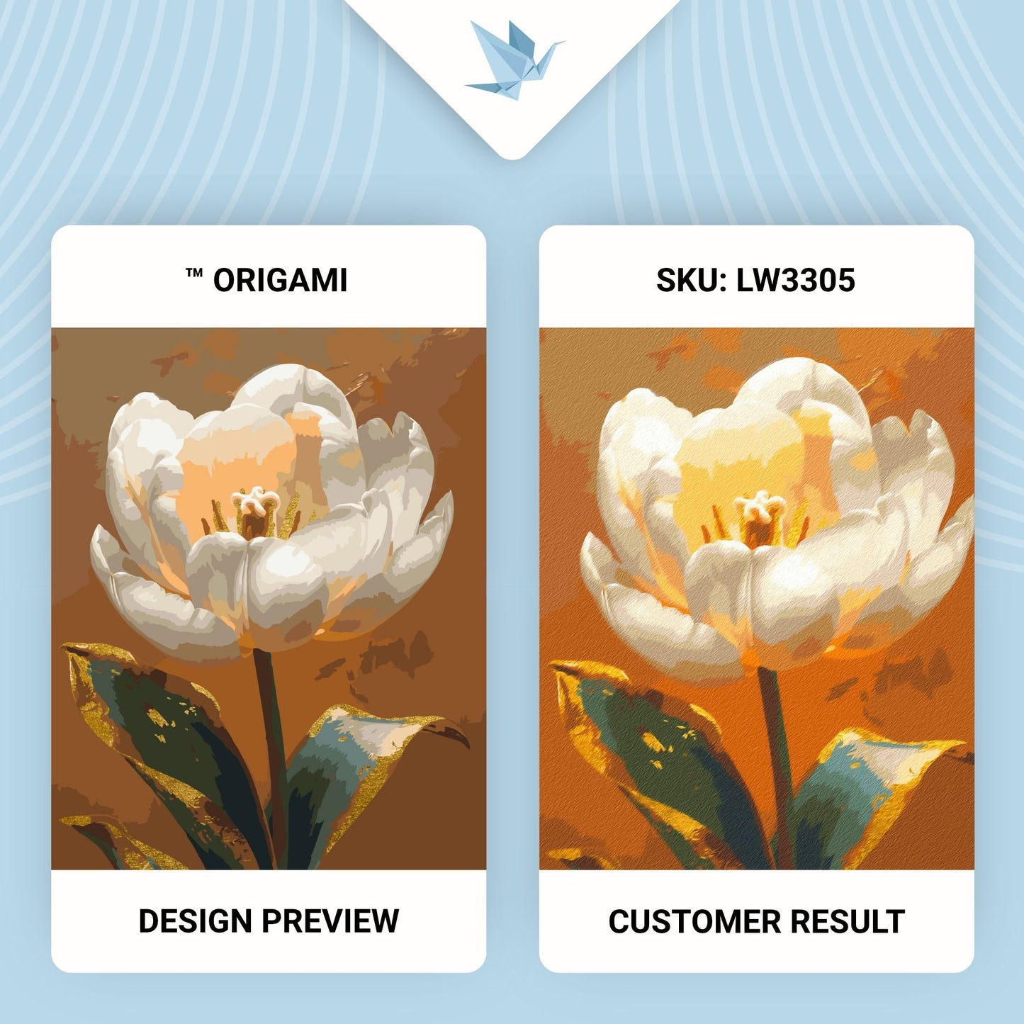 Maľovanie podľa čísel Bielá pivónia s metalickými farbami 40*50 cm LW 3305