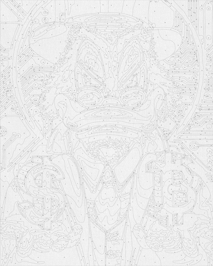 Maľovanie podľa čísel Strýko Držgroš s metalickými farbami (zlato) 40*50 cm LW 3320