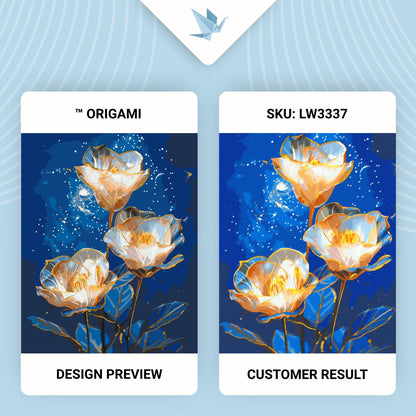 Maľovanie podľa čísel Kvety Kozmické astromérie s metalickými farbami 40*50 cm LW 3337