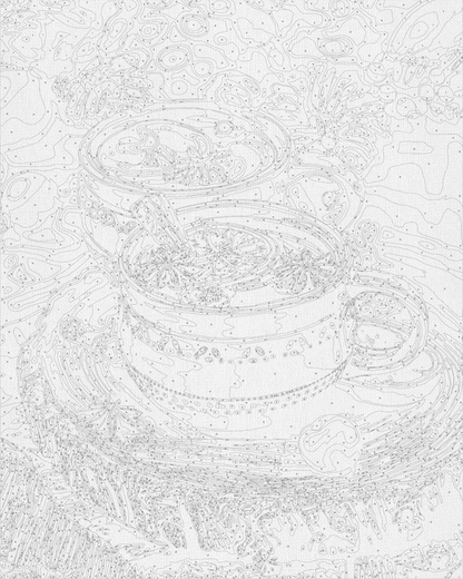 Maľovanie podľa čísel vianočný – Zátišie. Novoročný punč 40*50 cm LW 3414