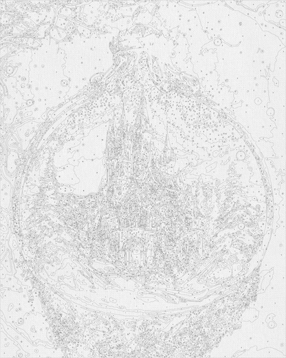 Maľovanie podľa čísel vianočný – Novoročný palác 40*50 cm LW 3418