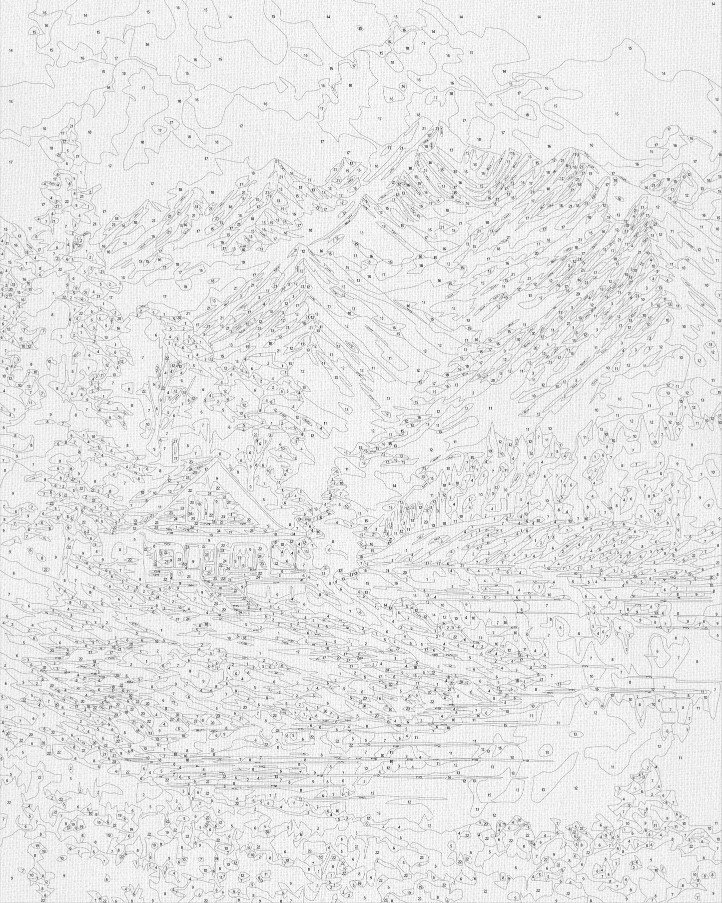 Maľovanie podľa čísel krajinka – Horská  40*50 cm LW 3437