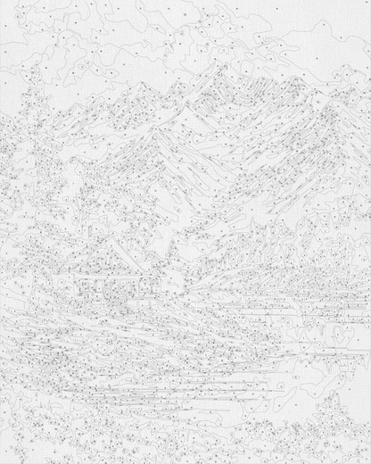 Maľovanie podľa čísel krajinka – Horská  40*50 cm LW 3437