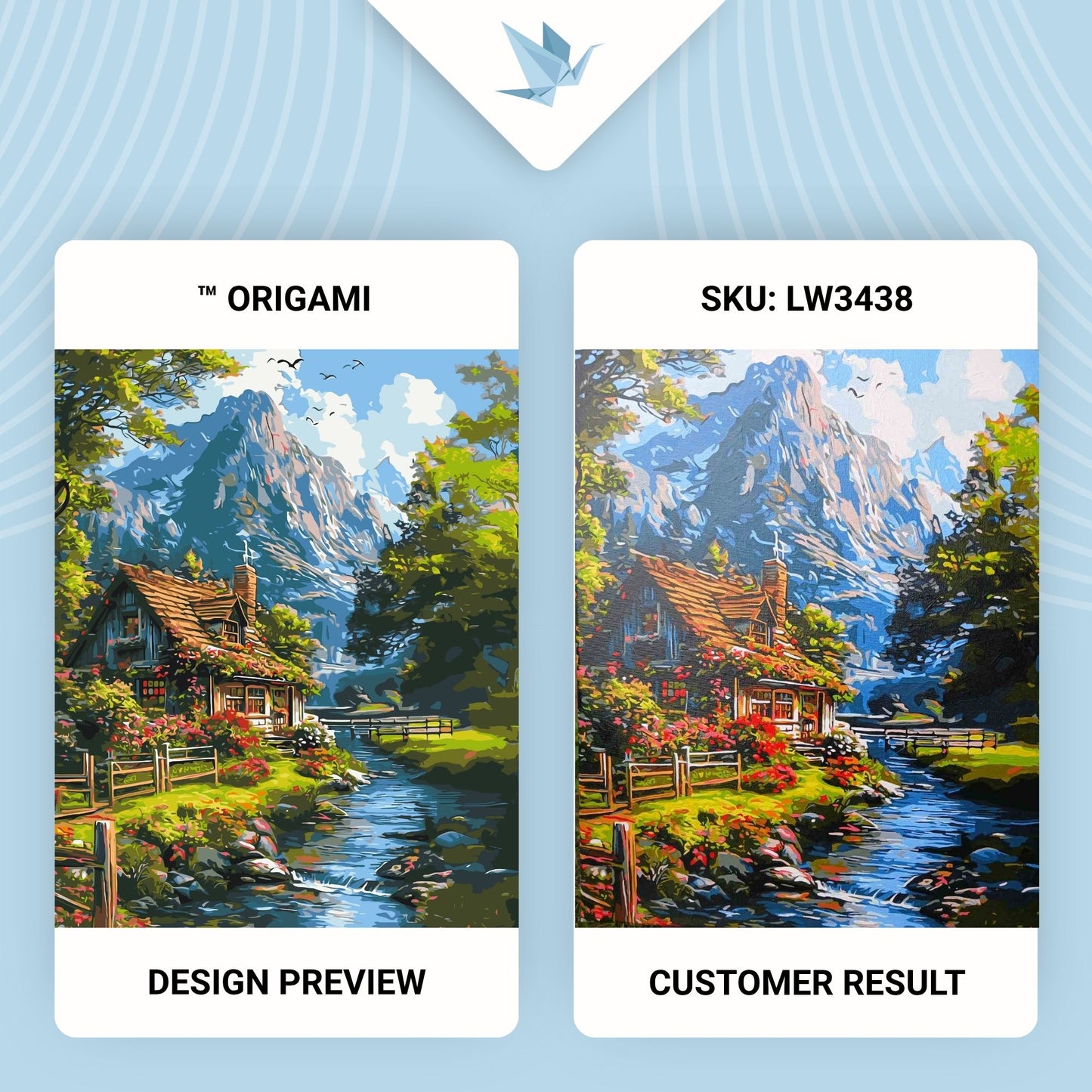 Maľovanie podľa čísel krajinka – Pokojný horský život 40*50 cm LW 3438