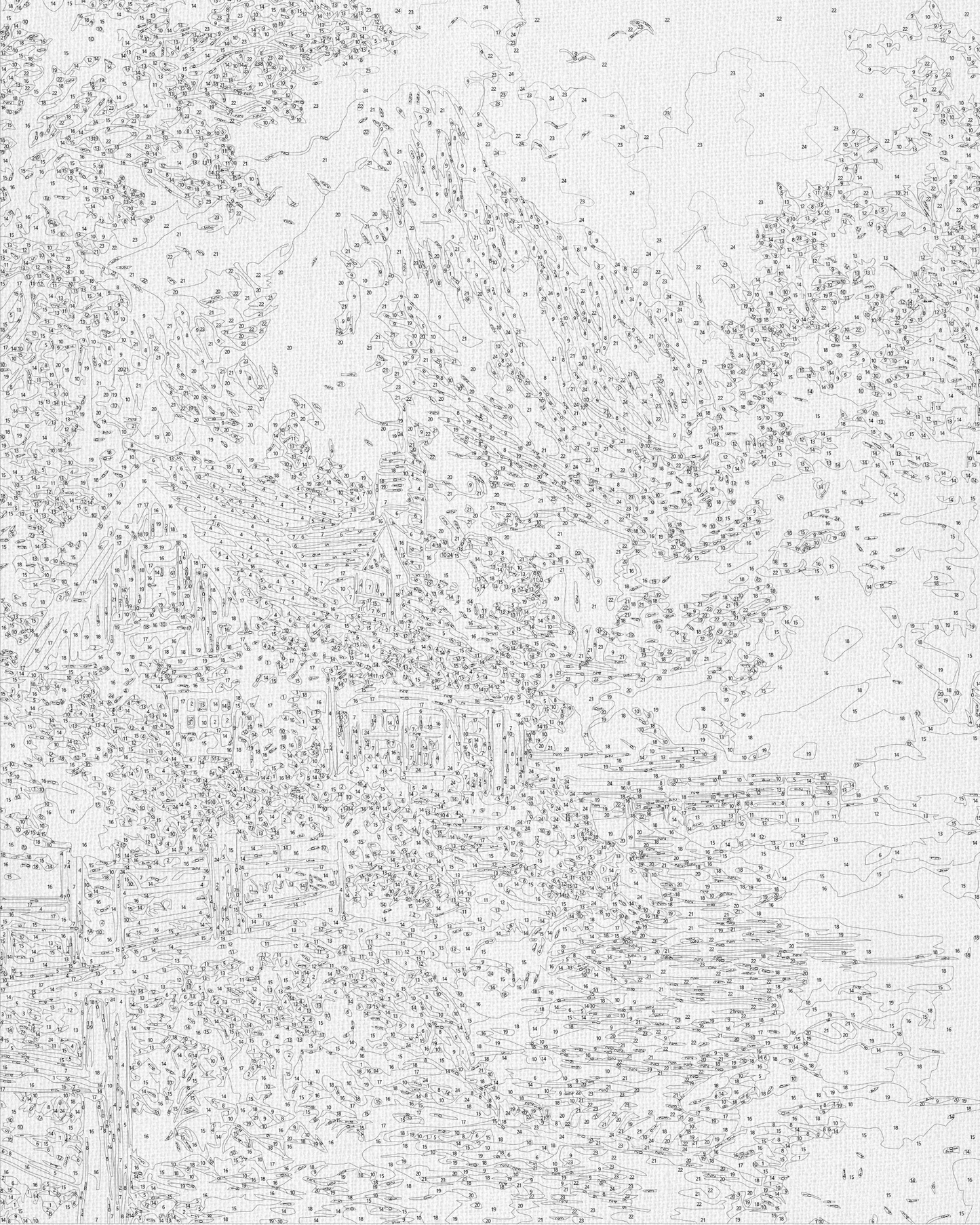 Maľovanie podľa čísel krajinka – Pokojný horský život 40*50 cm LW 3438