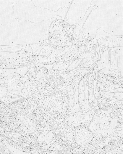 Maľovanie podľa čísel – Zátišie. Višňový koláčik 40*50 cm LW 3439