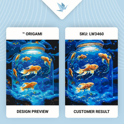 Maľovanie podľa čísel - Podmorský svet, rybky s metalickými farbami 40*50 cm LW 3460