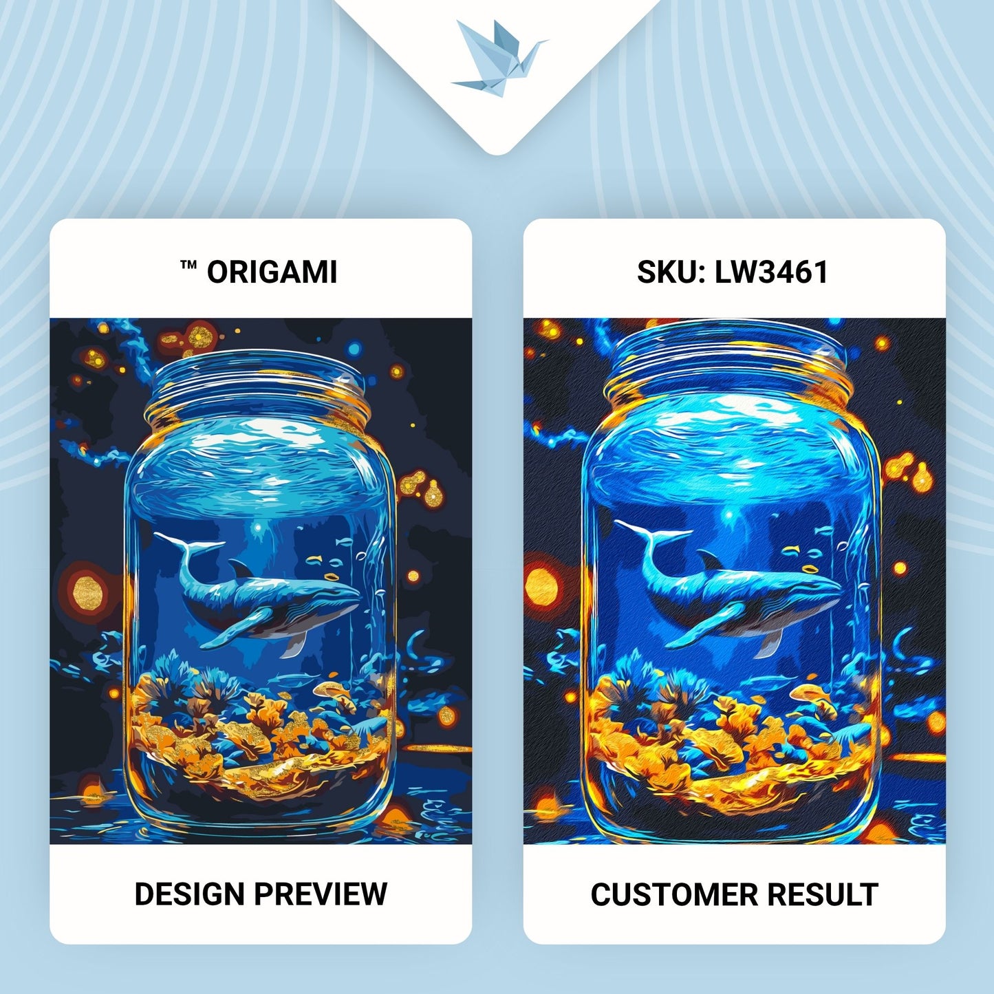 Maľovanie podľa čísel - Podmorský svet, veľryba s metalickými farbami 40*50 cm LW 3461