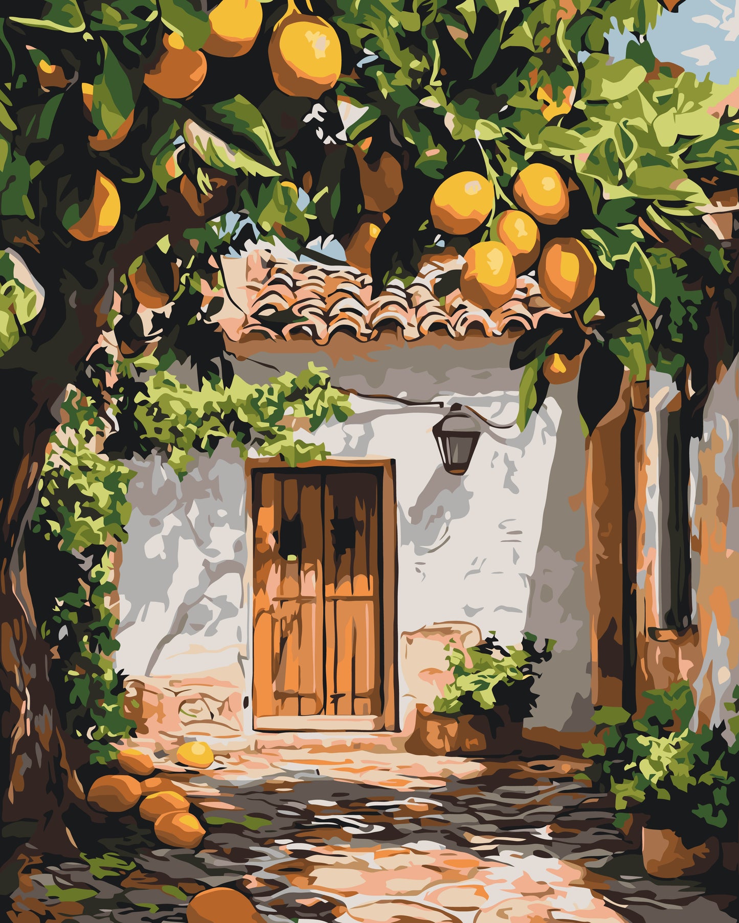 Maľovanie podľa čísel – . Citrónový dvor 40*50 cm LW 3487