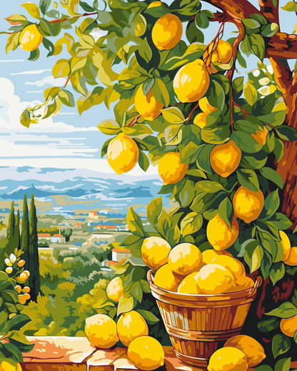 Maľovanie podľa čísel – . Citrónovník (citrus) 40*50 cm LW 3490