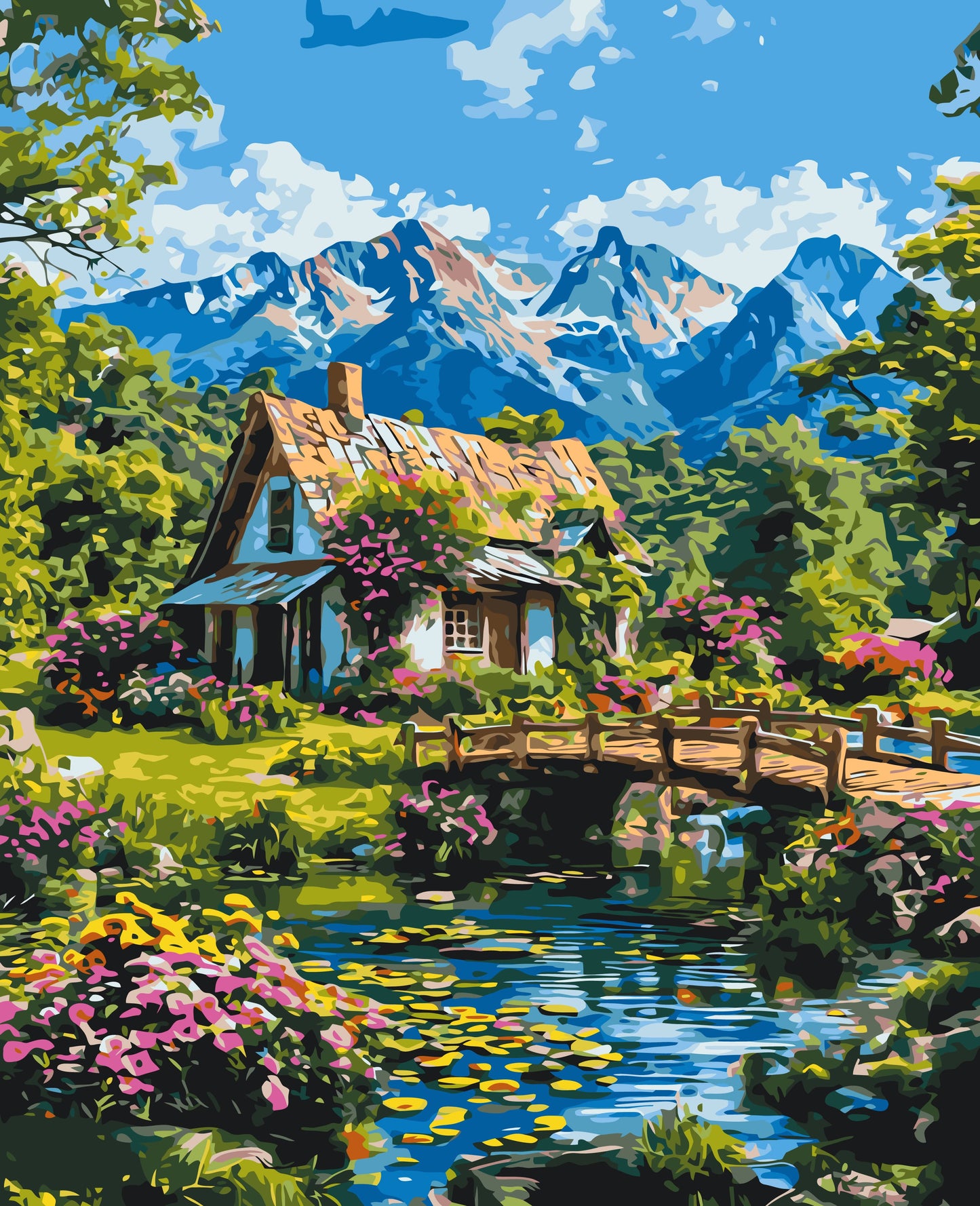 Maľovanie podľa čísel – . Alpská harmónia 40*50 cm LW 3492