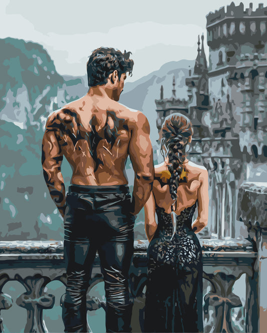 Maľovanie podľa čísel – . Štvrté krídlo. Tiene drakov 40*50 cm LW 3521