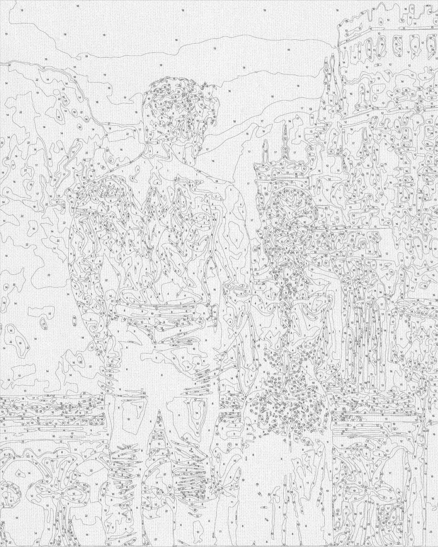 Maľovanie podľa čísel – . Štvrté krídlo. Tiene drakov 40*50 cm LW 3521