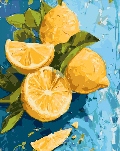 Maľovanie podľa čísel – Zátišie. Citrónová rozkoš 40*50 cm LW 3527