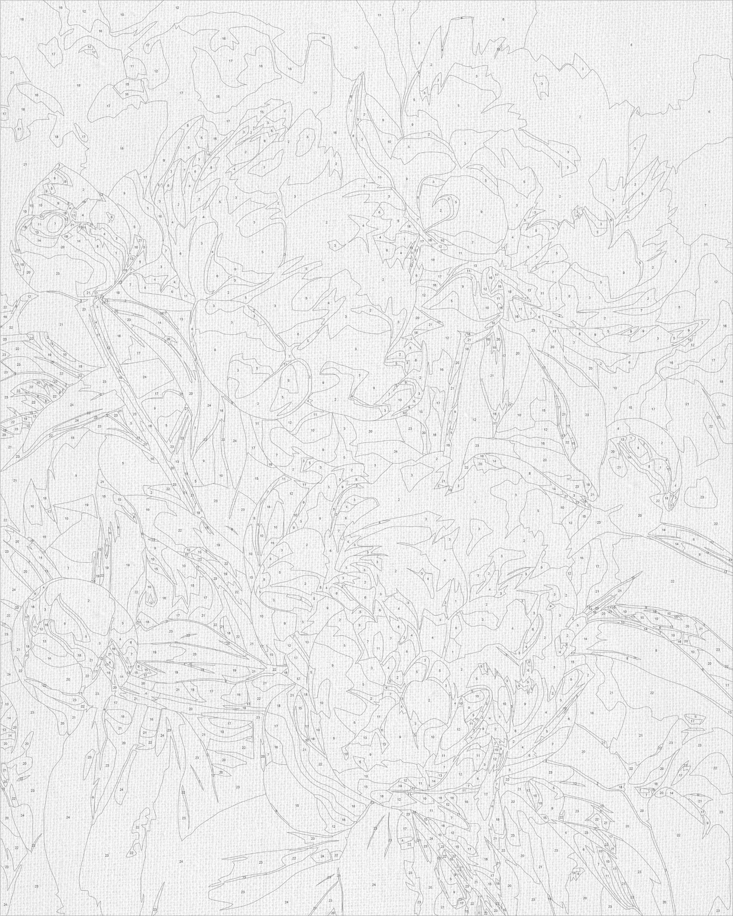 Maľovanie podľa čísel – Kvety. Harmónia pivónií 40*50 cm LW 3533