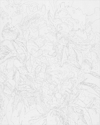 Maľovanie podľa čísel – Kvety. Harmónia pivónií 40*50 cm LW 3533