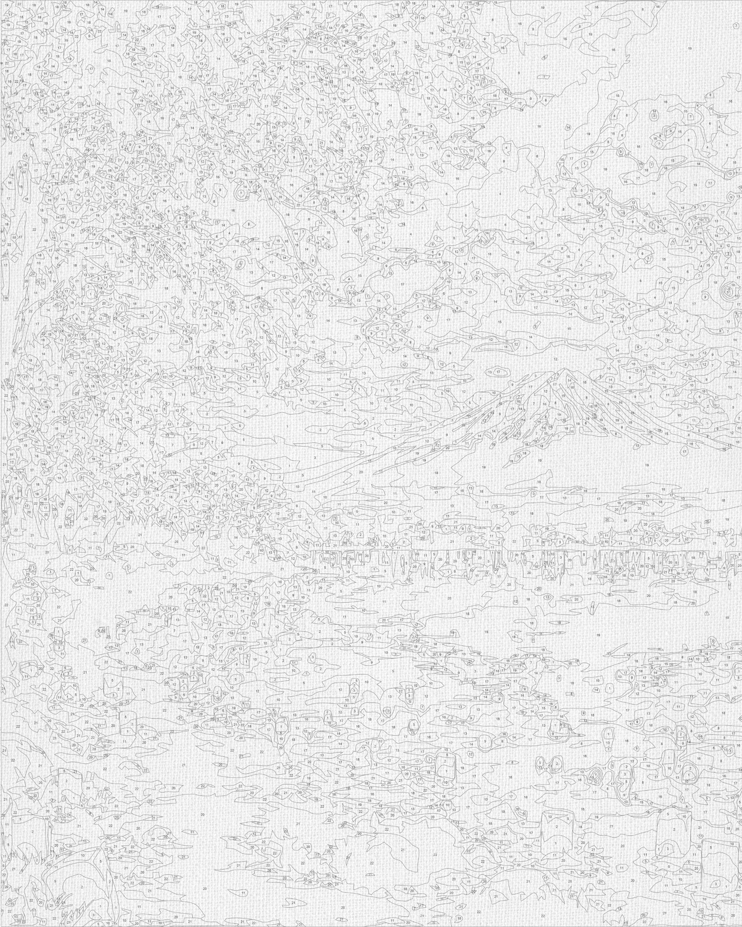 Maľovanie podľa čísel Krajina s metalickými farbami 40*50 cm LW 3555