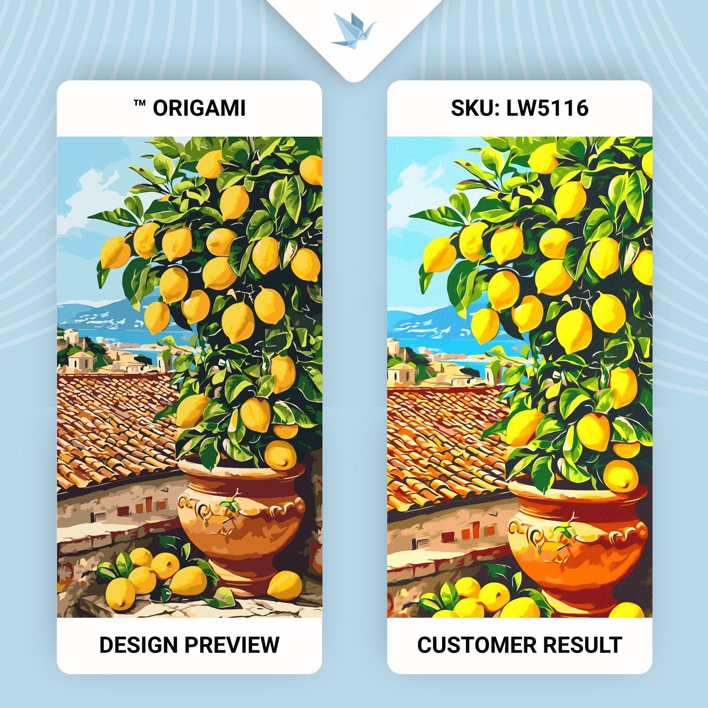 Maľovanie podľa čísel Zátišie. Citrusovník (citrón) 40×80 cm LW 5116