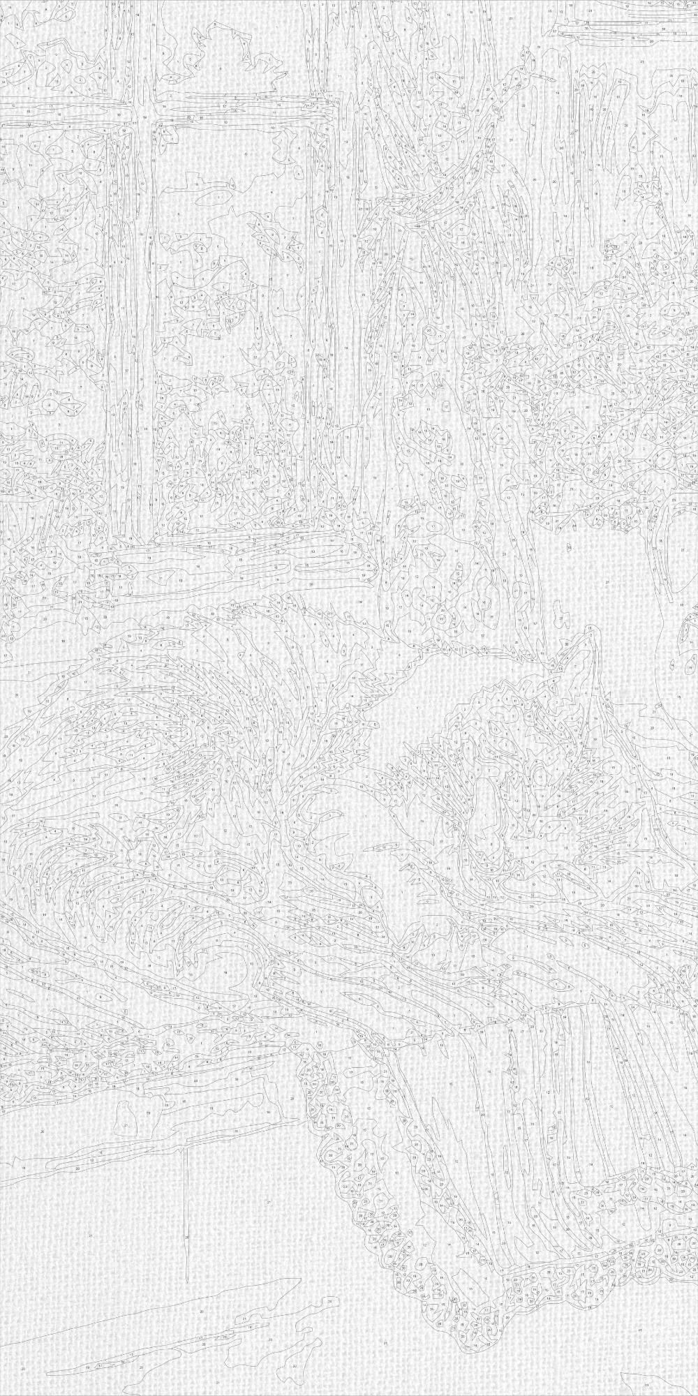 Maľovanie podľa čísel Zvieratá. Ryšavý kocúr 40×80 cm LW 5163