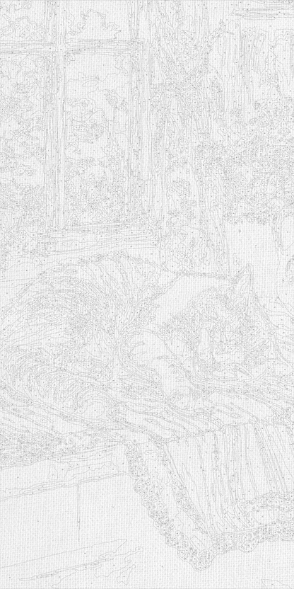 Maľovanie podľa čísel Zvieratá. Ryšavý kocúr 40×80 cm LW 5163