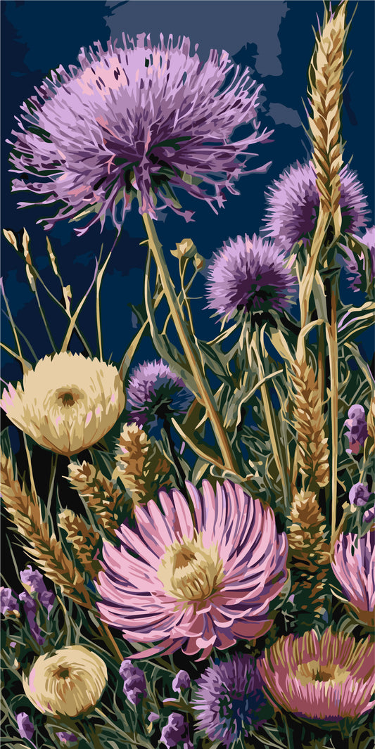 Maľovanie podľa čísel Kvety 40*80 cm LW 5164