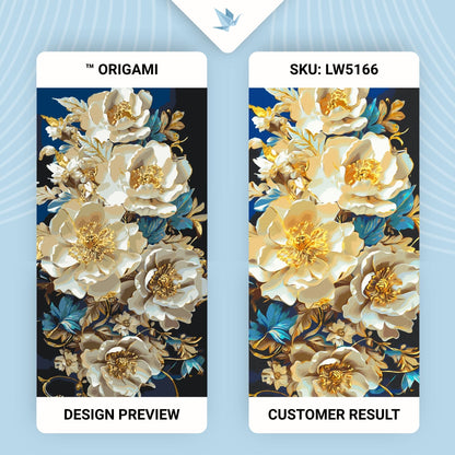 Maľovanie podľa čísel Pivónie s metalickými farbami 40×80 cm LW 5166