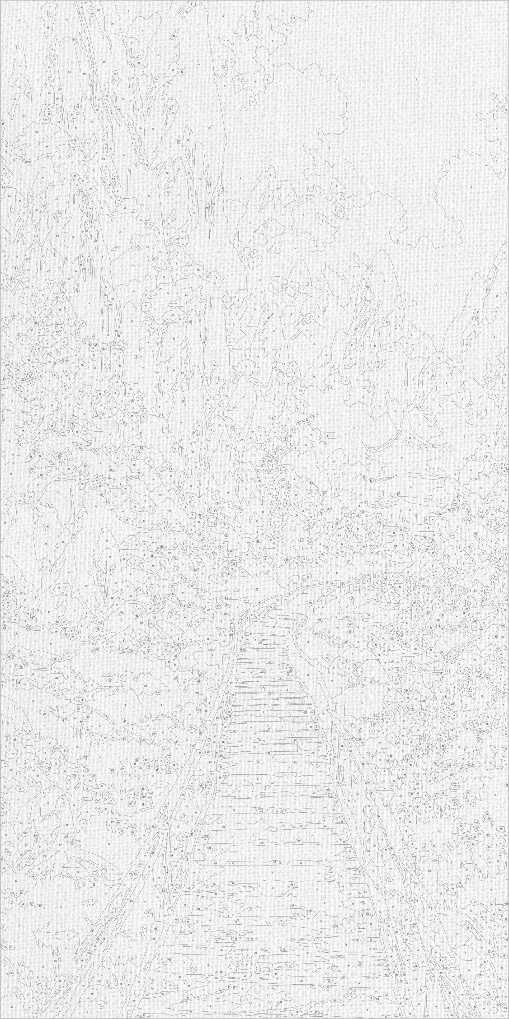 Maľovanie podľa čísel krajinka - Tajuplná japonská záhrada 40×80 cm LW 5169