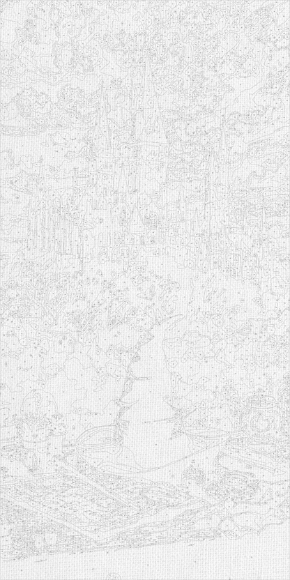 Maľovanie podľa čísel. Atmosféra mágie Rokfortu 40×80 cm LW 5172