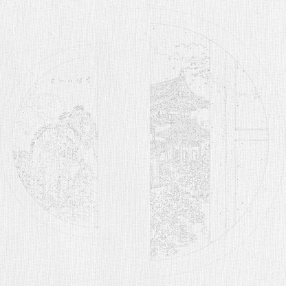 Maľovanie podľa čísel Východná harmónia s metalickými farbami (polkruhy) 70×70 cm OSR 1003